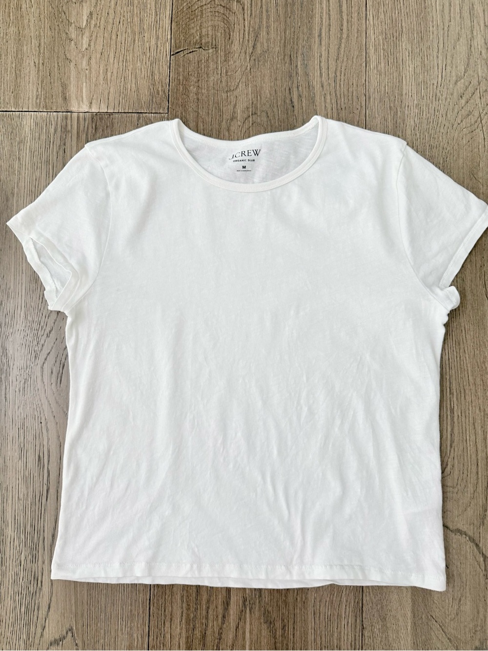 J.Crew Organic Cotton Slub Tee White Medium
